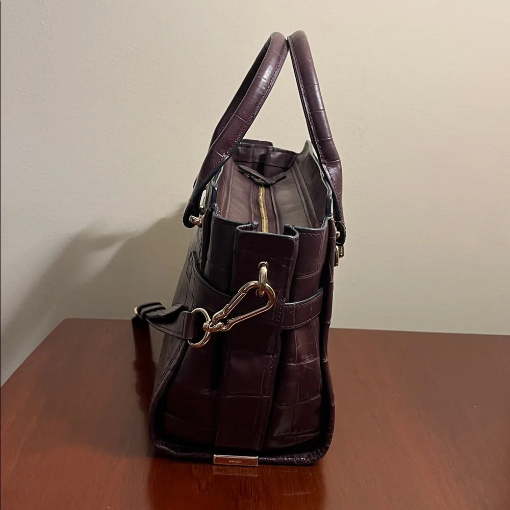 Coach Swagger 27 Croc embossed leather crossbody satchel #E1677 37493 - Picture 6 of 14